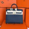 Копия сумки женская Hermès Birkin 25 Bleu Saphir Epsom — фото товара LuxuryWatch