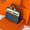 Копия сумки женская Hermès Birkin 25 Bleu Saphir Epsom — фото товара LuxuryWatch