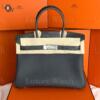 Копия сумки женская Hermès Birkin 30 Touch Grey Togo & Shiny Niloticus Crocodile — фото товара LuxuryWatch
