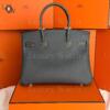 Копия сумки женская Hermès Birkin 30 Touch Grey Togo & Shiny Niloticus Crocodile — фото товара LuxuryWatch