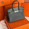 Копия сумки женская Hermès Birkin 30 Touch Grey Togo & Shiny Niloticus Crocodile — фото товара LuxuryWatch