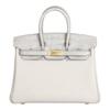 Копия сумки женская Hermès Birkin 25 Touch Craie Togo & Shiny Alligator — фото товара LuxuryWatch