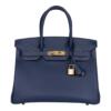Копия сумки женская Hermès Birkin 25 Bleu Saphir Epsom — фото товара LuxuryWatch
