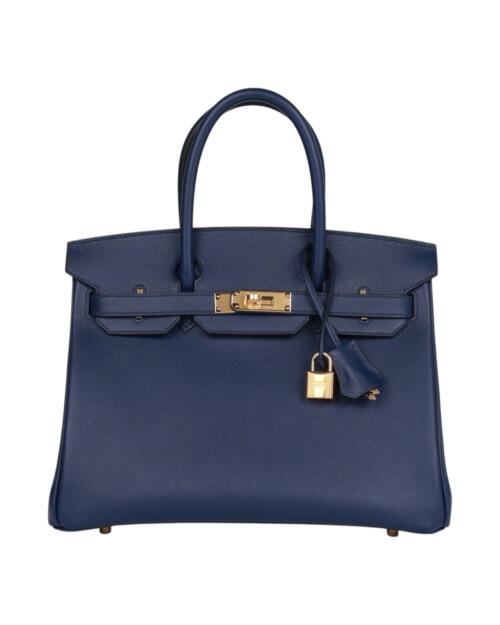Копия сумки женская Hermès Birkin 25 Bleu Saphir Epsom — фото товара LuxuryWatch
