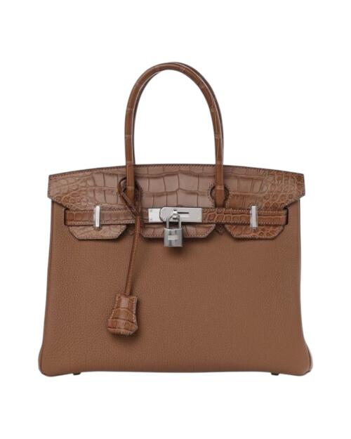 Копия сумки женская Hermès Birkin 25 Touch Togo & Matte Alligator — фото товара LuxuryWatch