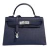 Копия сумки женская Hermès Kelly Mini 20 Bleu Navy Epsom — фото товара LuxuryWatch