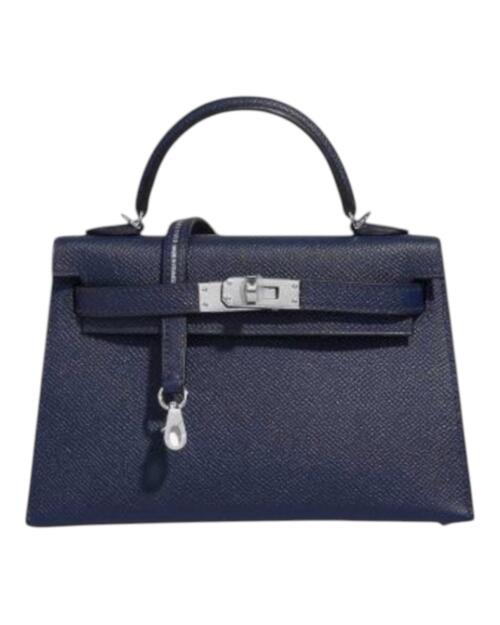 Копия сумки женская Hermès Kelly Mini 20 Bleu Navy Epsom — фото товара LuxuryWatch