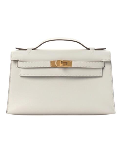Копия сумки женская Hermès Kelly Pochette Swift Clutch Craie — фото товара LuxuryWatch