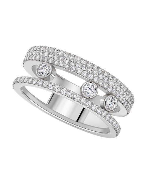 Копия ювелирного изделия Кольцо Messika Move Romane Pavée 07128-WG — фото товара LuxuryWatch
