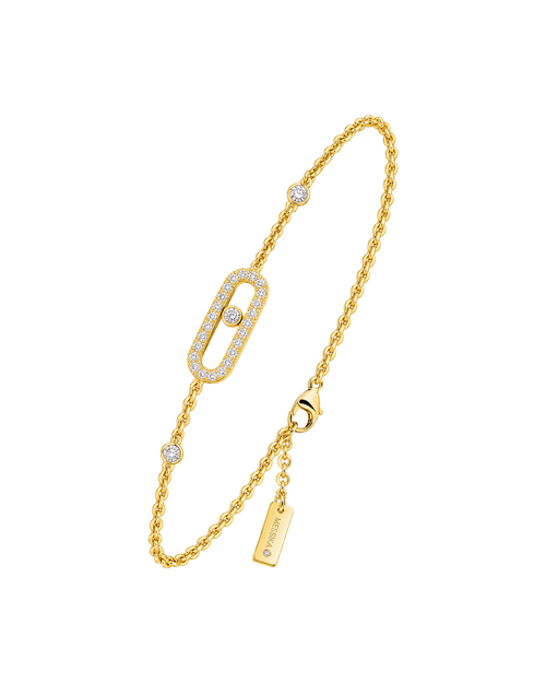 Копия ювелирного изделия Браслет Messika Move Uno Pavé 04706-YG — фото товара LuxuryWatch