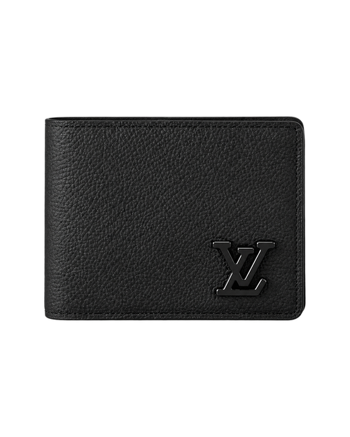 Копия сумки Кошелек Louis Vuitton Multiple Wallet M69829, с металлическими инициалами LV — фото товара LuxuryWatch