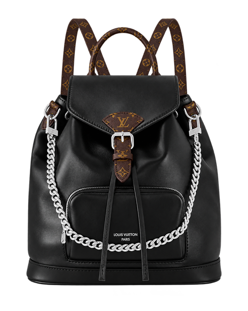 Копия сумки Женский рюкзак Louis Vuitton Montsouris Vibe PM M12587 — фото товара LuxuryWatch