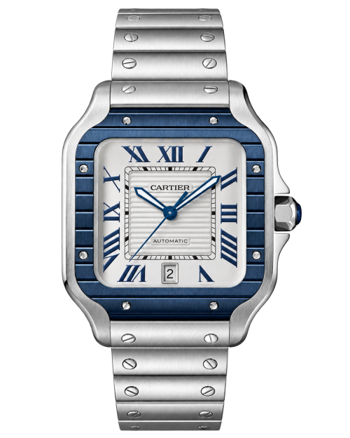 Реплика часов Cartier Santos Silver WSSA0047 — фото товара LuxuryWatch