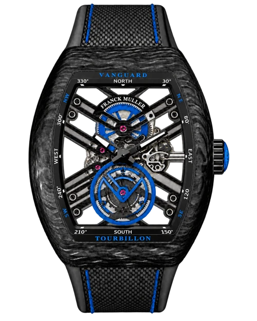 Реплика часов Franck Muller Vanguard Tourbillon V45-T-SQT-CARBON-BL — фото товара LuxuryWatch
