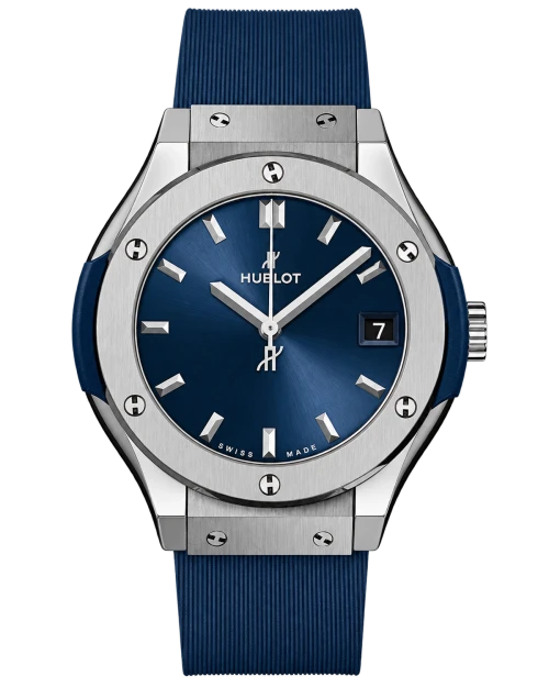 Реплика часов Hublot Classic Fusion 581.NX.7170.RX, синий циферблат — фото товара LuxuryWatch