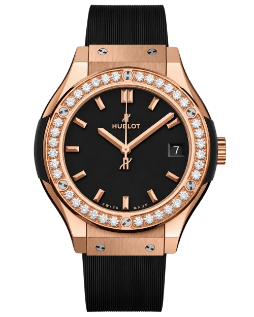 Реплика часов Hublot Classic Fusion 581.OX.1181.RX.1104, чёрный ремешок — фото товара LuxuryWatch