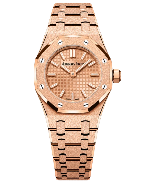 Реплика часов Audemars Piguet Royal Oak Mini Frosted Gold 67630OR.GG.1312OR.01 — фото товара LuxuryWatch