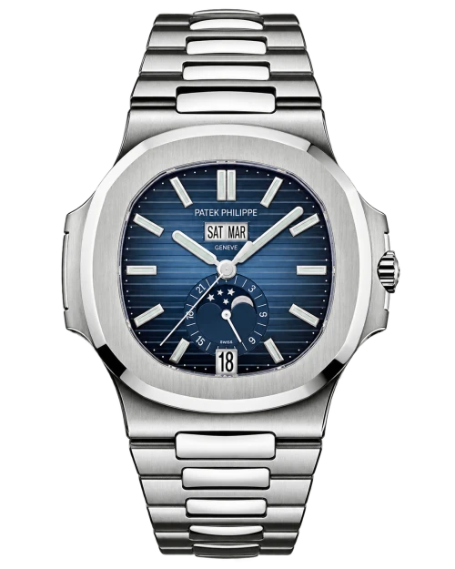 Копия ювелирного изделия Patek Philippe Nautilus Annual Calendar 5726/1A-014, стальной браслет — фото товара LuxuryWatch