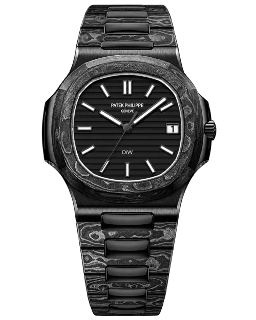 Реплика часов Patek Philippe Nautilus DiW Custom Carbon All Black — фото товара LuxuryWatch