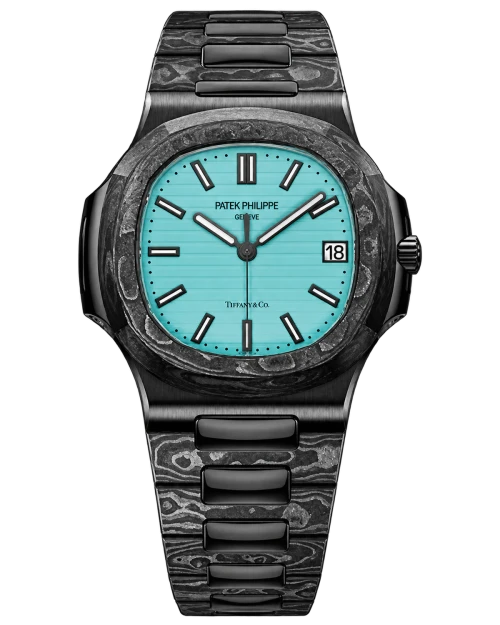 Реплика часов Patek Philippe Nautilus DiW Custom Carbon Black Grail Celeste — фото товара LuxuryWatch