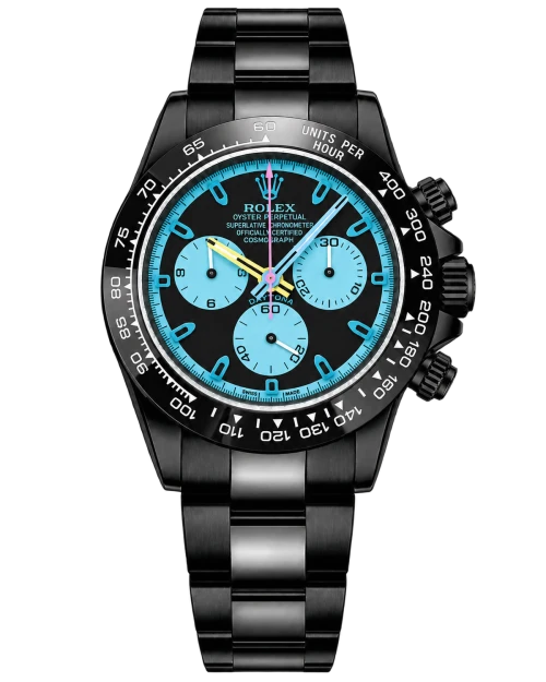 Реплика часов Rolex Cosmograph Daytona Blaken Custom Blue — фото товара LuxuryWatch