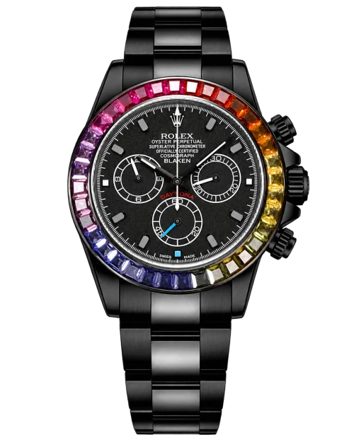 Реплика часов Rolex Cosmograph Daytona Blaken Custom Rainbow — фото товара LuxuryWatch