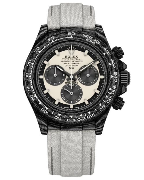 Реплика часов Rolex Cosmograph Daytona DiW Custom Carbon Cream — фото товара LuxuryWatch