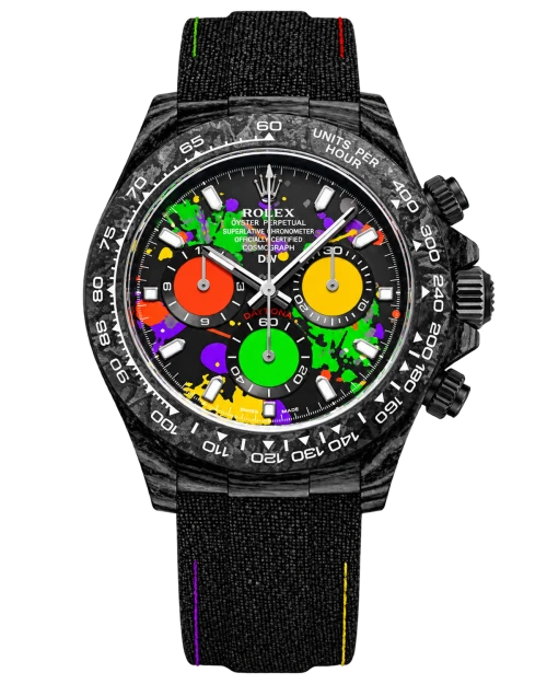Реплика часов Rolex Cosmograph Daytona DiW Custom Carbon Black — фото товара LuxuryWatch