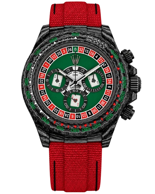 Реплика часов Rolex Cosmograph Daytona DiW Custom Carbon Casino — фото товара LuxuryWatch