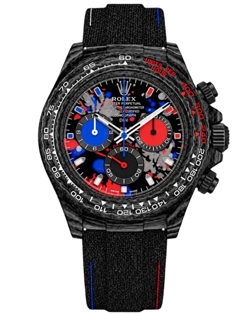 Реплика часов Rolex Cosmograph Daytona DiW Custom Carbon Military Black — фото товара LuxuryWatch