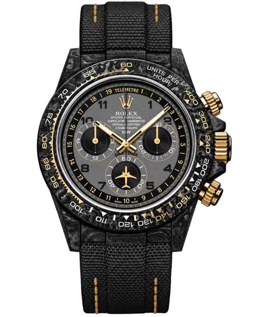 Реплика часов Rolex Cosmograph Daytona DiW Custom Carbon Aviator Grey — фото товара LuxuryWatch