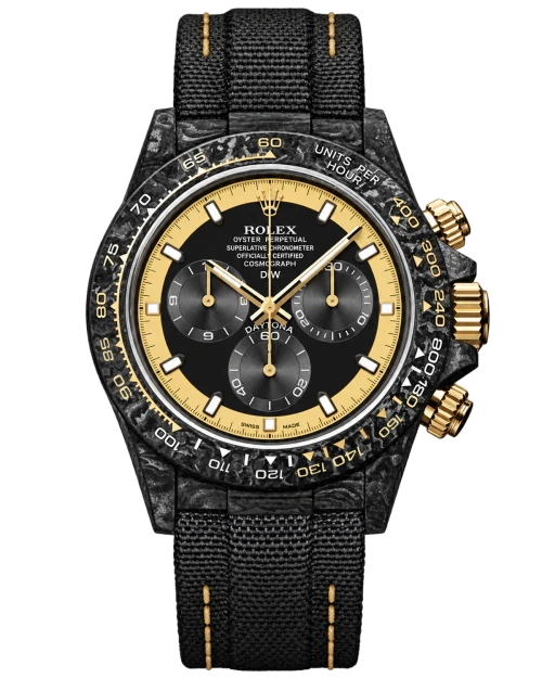 Реплика часов Rolex Cosmograph Daytona DiW Custom Carbon Invert Gold — фото товара LuxuryWatch