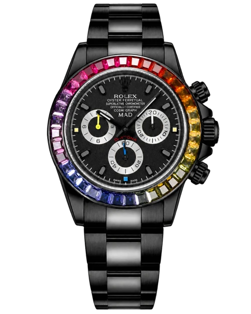 Реплика часов Rolex Cosmograph Daytona MAD Paris Custom Rainbow — фото товара LuxuryWatch