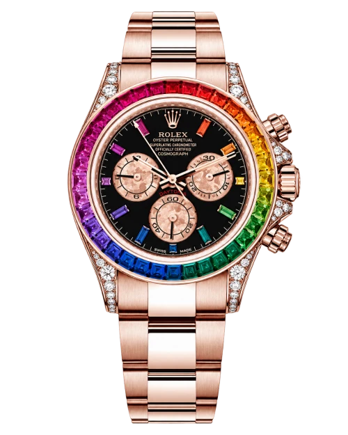 Реплика часов Rolex Cosmograph Daytona Rainbow 116595RBOW, чёрный циферблат — фото товара LuxuryWatch
