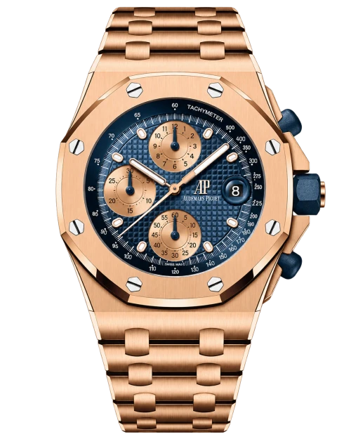 Копия ювелирного изделия Audemars Piguet Royal Oak Offshore Chronograph 26238OR.OO.2000OR.01, стальной браслет — фото товара LuxuryWatch