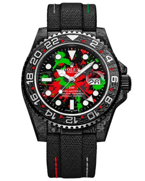 Реплика часов Rolex GMT-Master II DiW Custom Carbon Military Red — фото товара LuxuryWatch
