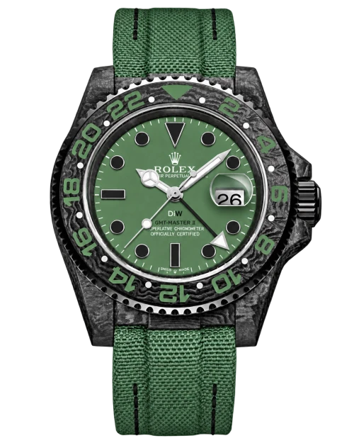 Реплика часов Rolex GMT-Master II DiW Custom Carbon Khaki — фото товара LuxuryWatch