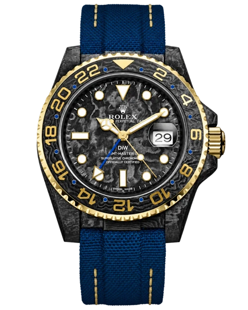 Реплика часов Rolex GMT-Master II DiW Custom Carbon Golden Sail — фото товара LuxuryWatch