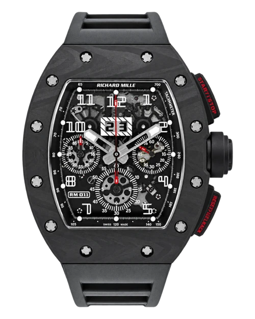 Реплика часов Richard Mille RM 011 Flyback Chronograph Carbon NTPT — фото товара LuxuryWatch