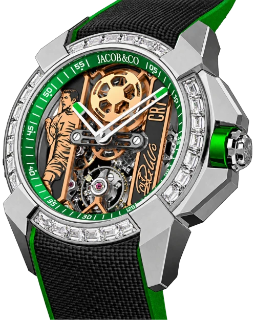 Реплика часов Jacob & Co Epic X Heart of CR7 Baguette EX120.10.BC.AA.ABRUA — фото товара LuxuryWatch