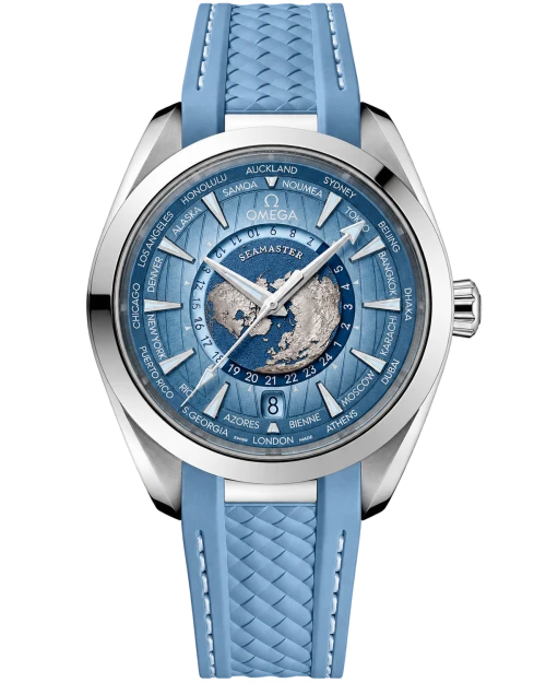Реплика часов Omega Seamaster Aqua Terra Co-axial Master Chronometer GMT Worldtimer 220.12.43.22.03.002 — фото товара LuxuryWatch