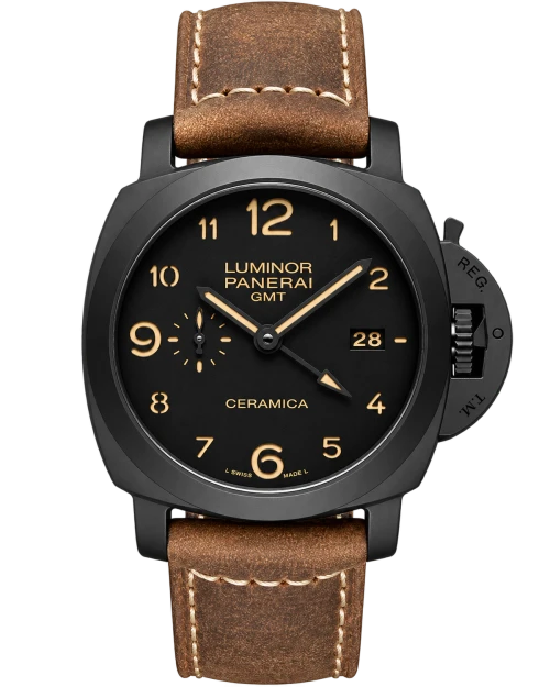 Реплика часов Panerai Luminor 1950 3 Days GMT Automatic Ceramica PAM00441 — фото товара LuxuryWatch