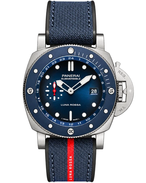 Реплика часов Panerai Submersible GMT Luna Rossa Titanio PAM01507 — фото товара LuxuryWatch