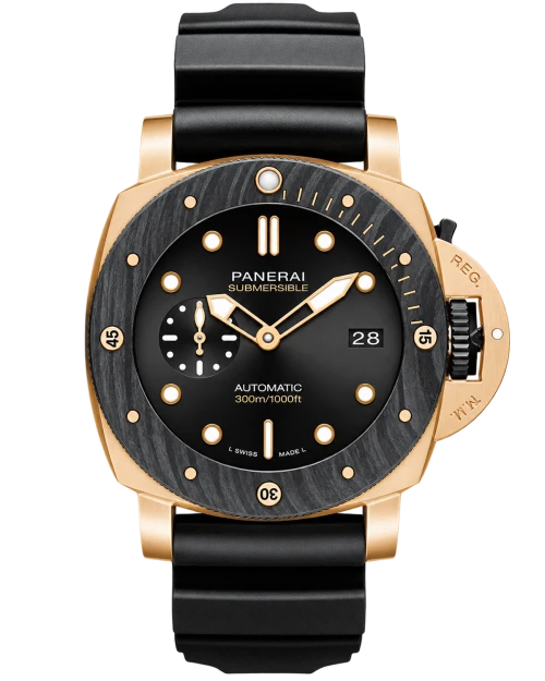 Реплика часов Panerai Submersible Goldtech Orocarbo PAM01070 — фото товара LuxuryWatch