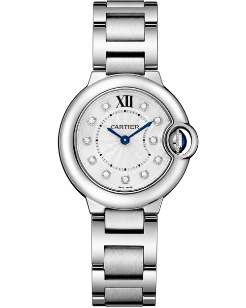 Реплика часов Cartier Ballon Bleu W4BB0021, фианитовые метки — фото товара LuxuryWatch
