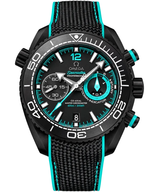 Реплика часов Omega Seamaster Planet Ocean 600m ETNZ Deep Black 215.92.46.51.01.003 — фото товара LuxuryWatch
