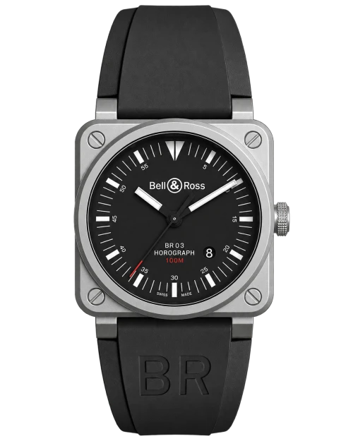 Реплика часов Bell & Ross Instruments BR0392-HOR-BLC — фото товара LuxuryWatch