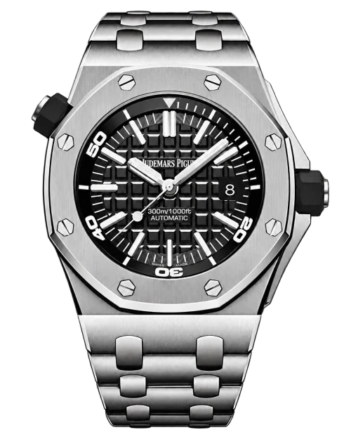 Копия ювелирного изделия Audemars Piguet Royal Oak Offshore Diver 15703ST.OO.A002CA.01, стальной браслет — фото товара LuxuryWatch