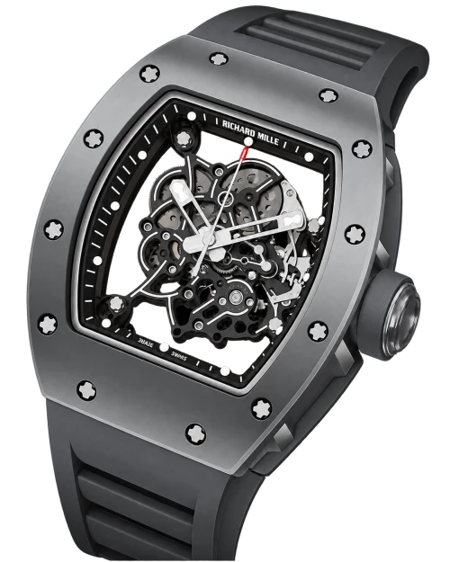 Реплика часов Richard Mille RM 055 Bubba Watson Black Edition, серо-чёрное оформление — фото товара LuxuryWatch
