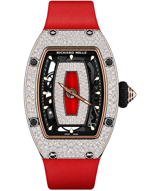 Реплика часов Richard Mille RM07-01 Snow Set Diamonds (Red Lips) — фото товара LuxuryWatch